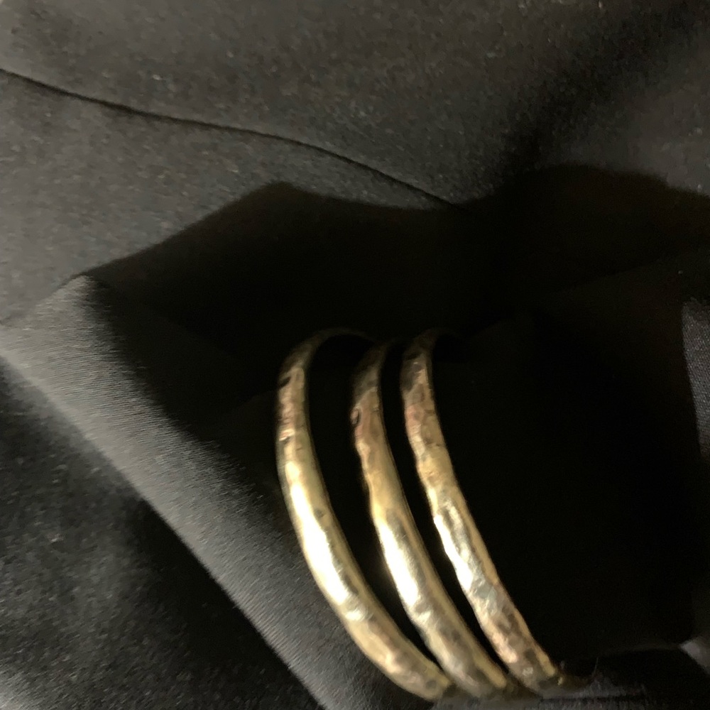 Set of 3 brass bracelets